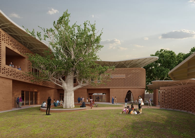 exterior-view-of-goethe-institute-senegal-render-by-kere-architecture