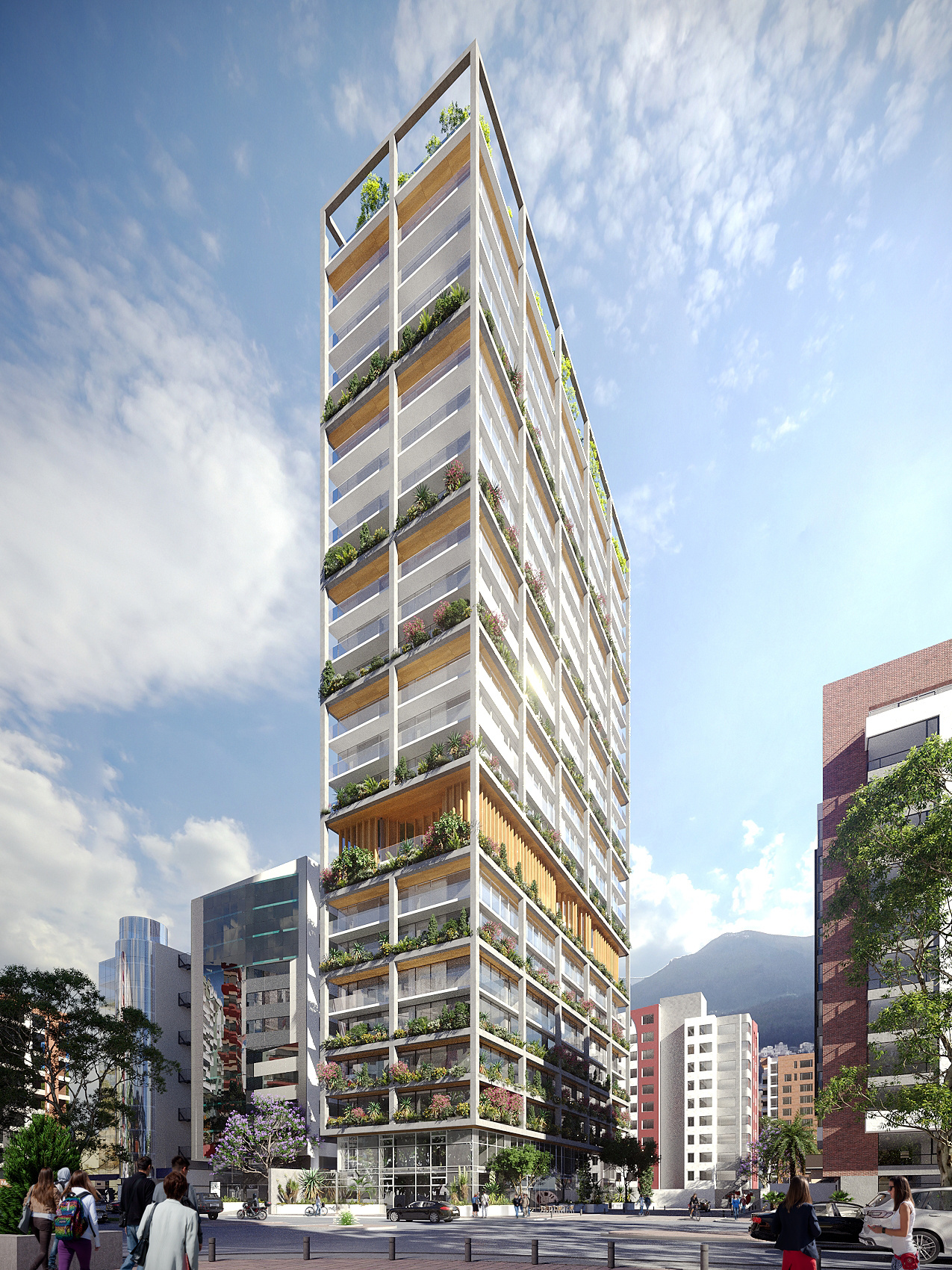 Qanvas fachada render exterior